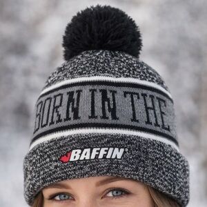 Rare Baffin Born in the North 1979 Knit Toque w Pom, NWOT